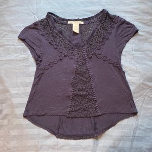 American Rag, Navy Blue Lace Detail Shirt